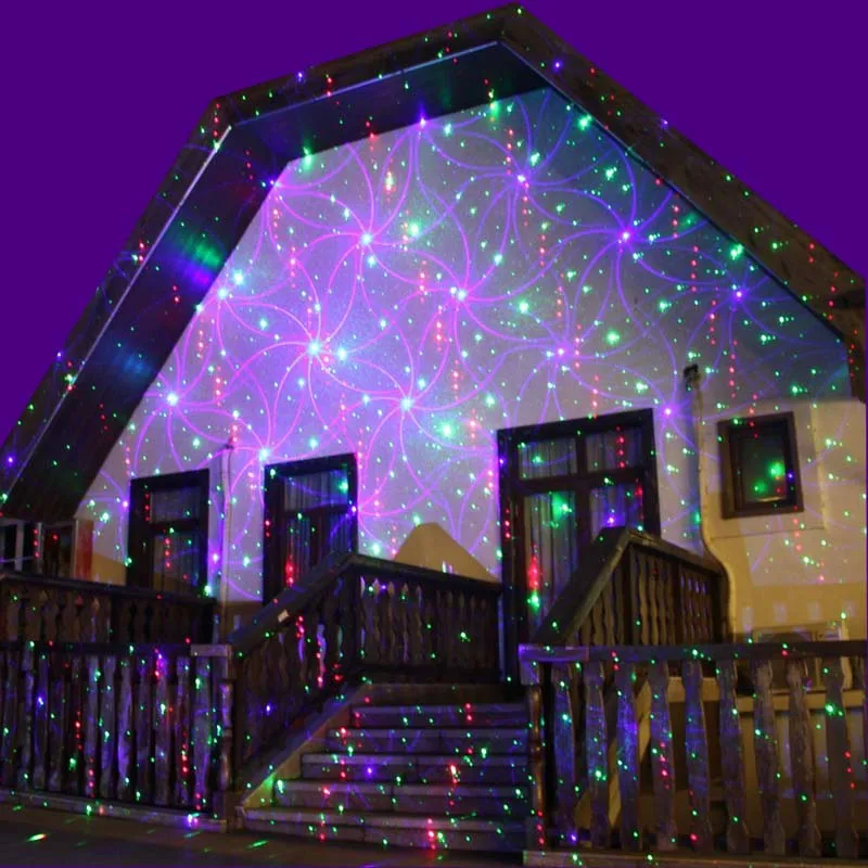 Outdoor christmas laser light projector Garden Light Flowers Moving Landscape Lighting gala Projection
