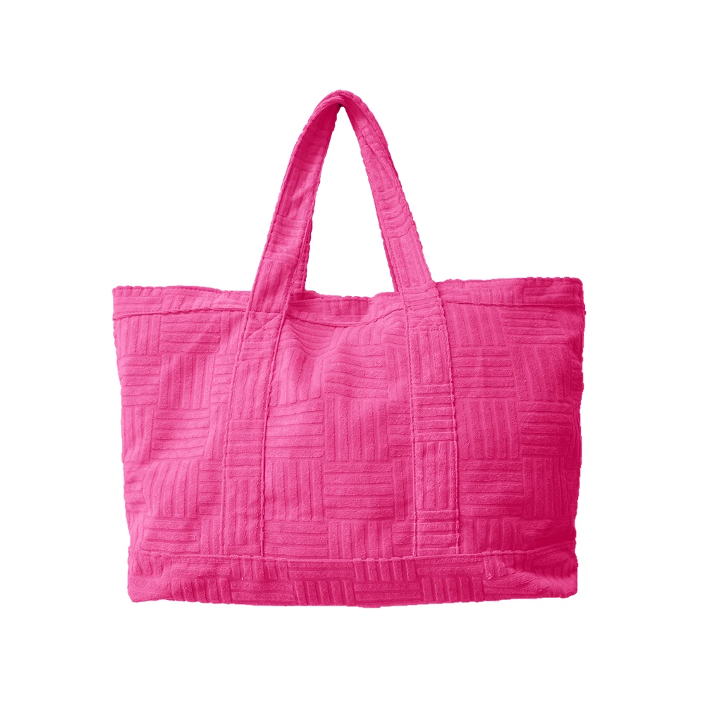 Summer Vacation Beach Pool Tote Fashionable Tote Bags Terry Towel Bag With Small Cosmetics pouch
