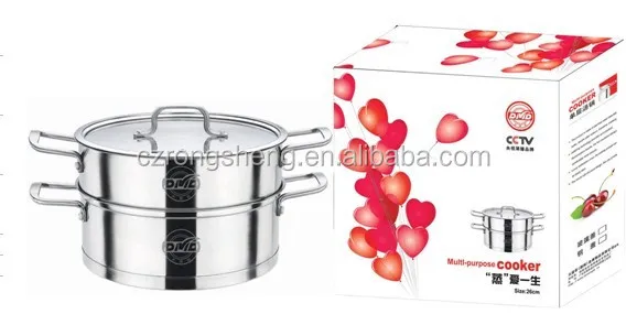 Современный дизайн, двухслойный многослойный Пароварка из нержавеющей стали для пищевых продуктов, оптовая продажа