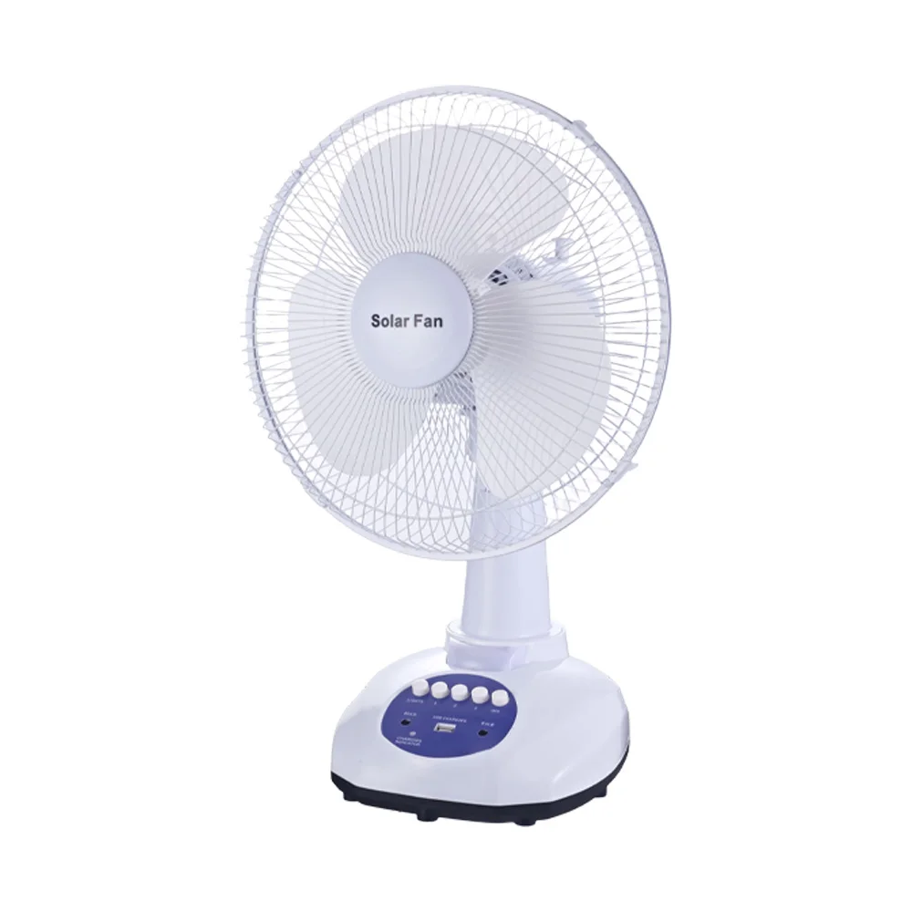 Rechargeable Fan Battery Operated Table Solar Fan Outdoor dc ac  Portable 12 inch desk fan
