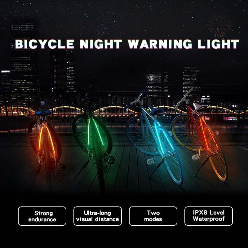 Bike accessories colorful two mode rechargeable bicycle wheel LED warning light luces para bicicletas