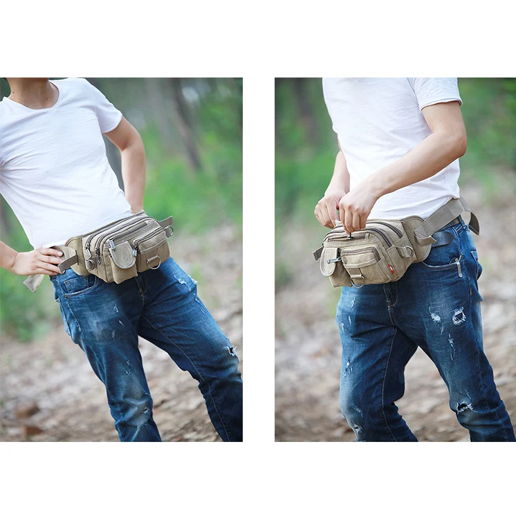 QXMOVING Multifunctional Fanny Pack Running Pouch Belt  Adjustable Strap Hiking Small Chest Waist Pack Bag