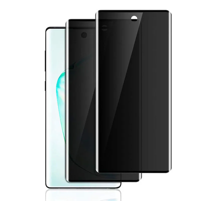 Full Glue 3D Curved 9H Tempered Glass Anti SPY Privacy Screen Protector for Samsung Galaxy Note10 10+ 10 Plus 5G