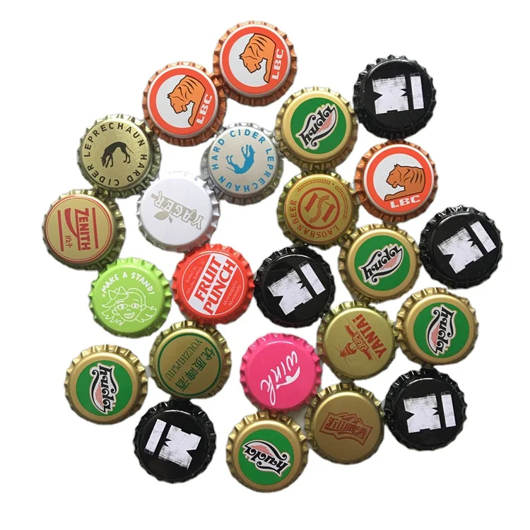 Shanghai Linlang beer bottle crown caps/cheap beer bottles cap with customized logos 26mm
