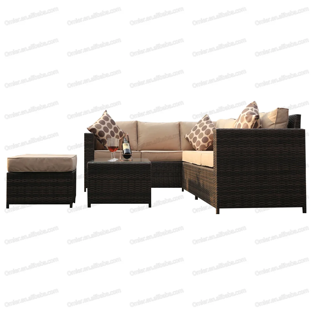 
Modern Balcony 5PCS Garden Outdoor Garden Poly Rattan Sectionals Patio Bistro Sets Sofa Setting Furniture 