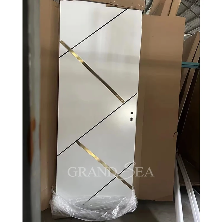 Factory Cheap Residential Entrance Simple Eco-Friendly Bedroom Wooden Door Bathroom Waterproof