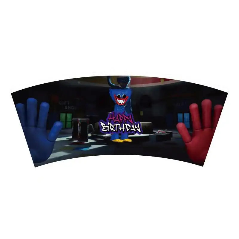 Poppy Playtime Decorative paper cup, paper tray, knife, fork, spoon, tablecloth, party disposable tableware