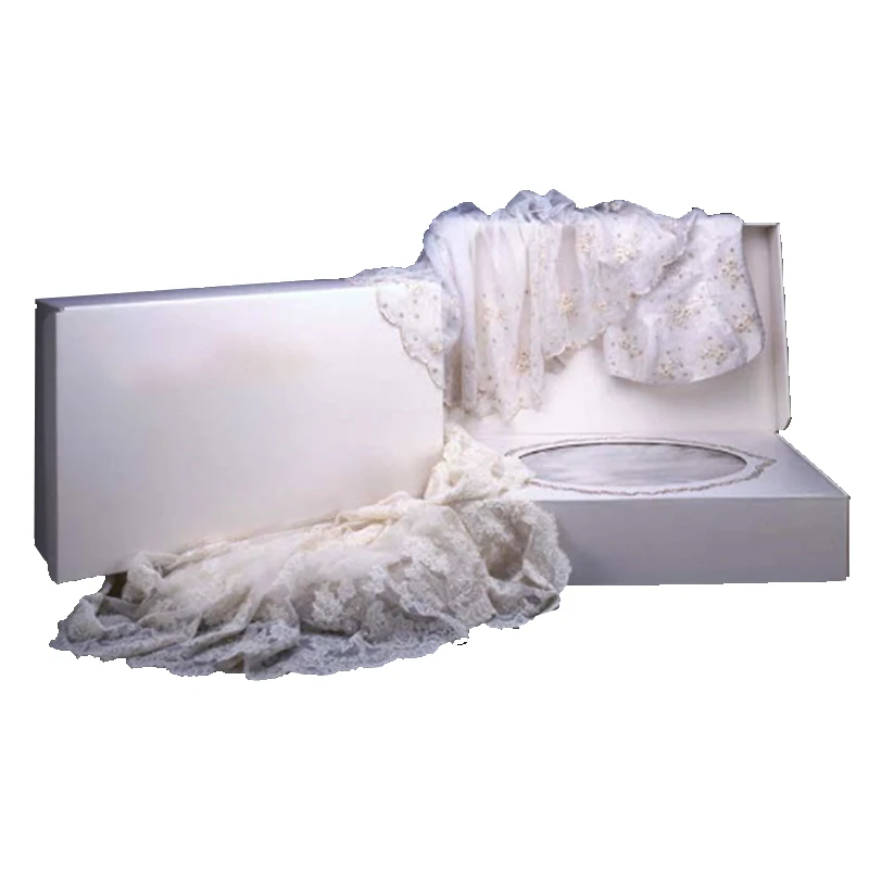 Sweet lovely wedding dress packaging custom size printing wedding gown box