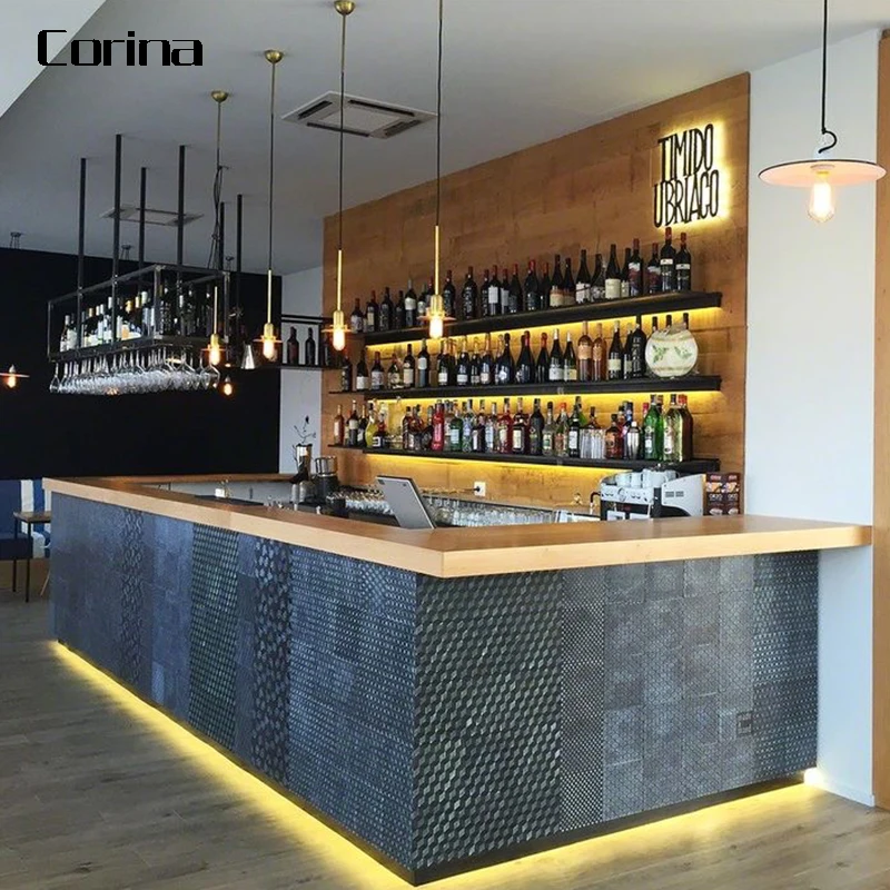 Corina Unique solid surface luxury night club pub modern Design Colorful Bar counter