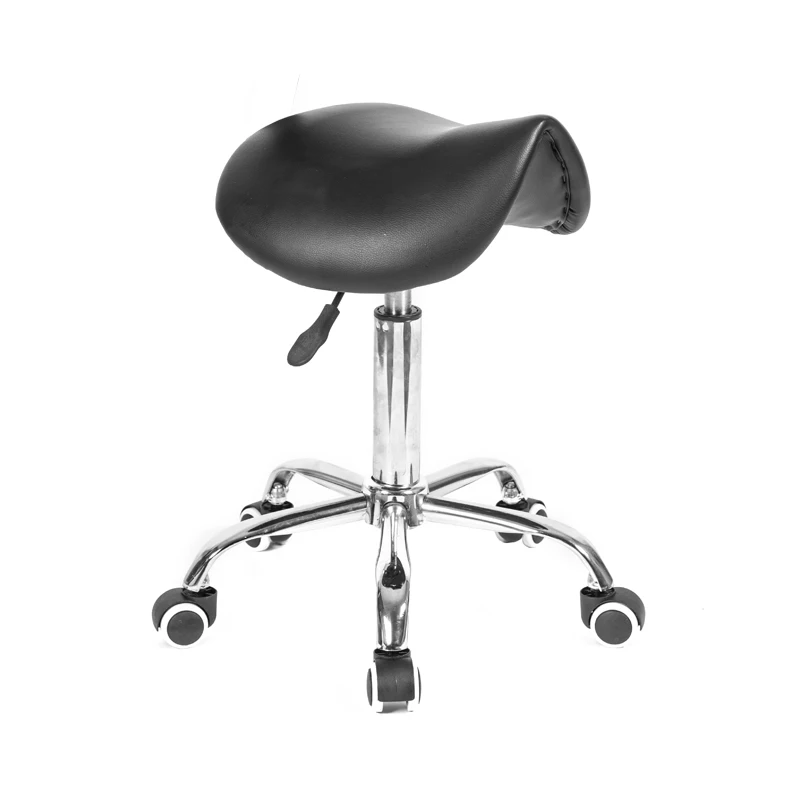 Amazon Top Sale Black Barber Saddle Medical Pedicure Stool,Adjustable Beauty Salon Full Body Massage Stool