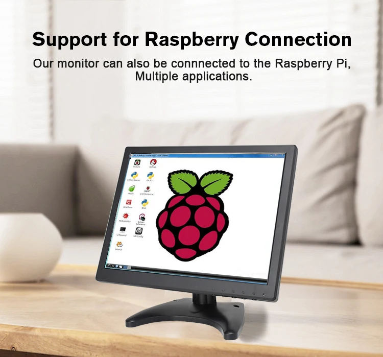 Портативный 12 дюймов ЖК-мониторы 1024x768 с VGA AV входов встроенный динамик