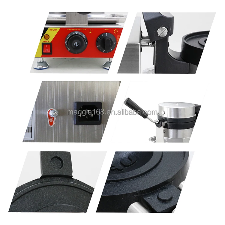 110 V 60 HZ/220 V 50 HZ Perfect Edge Hamburger Burger Meat Press Machine UFO gelato panini press machine