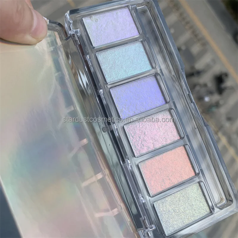 Make your own design 60 color aurora chameleon eyeshadow diy pressed powder multichrome eye shadow palette