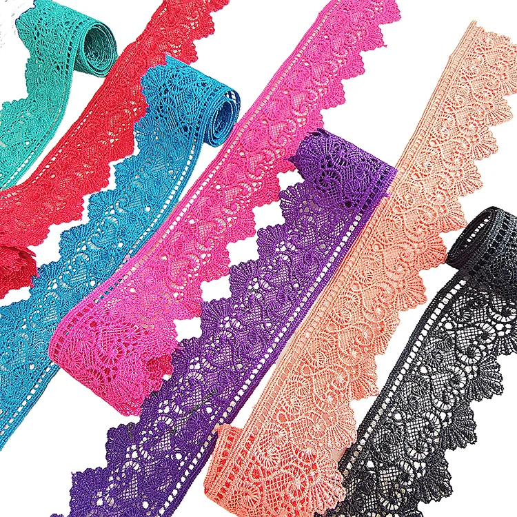 Factory custom chemical lace fabric embroidery lace for clothing guipure trim