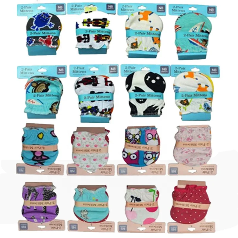 Модные детские варежки из органического хлопка с принтом Товары в наличии для