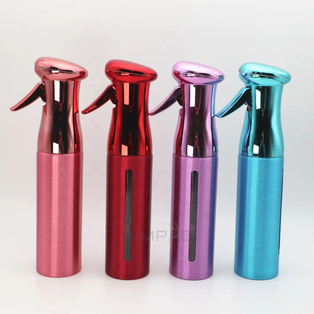 250ML shiny metal salon hair water spray continuous mist bottle