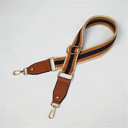 2021 New Woven Webbing Leather Ends Cross body Bag Adjustable Wide Shoulder Straps for Bags