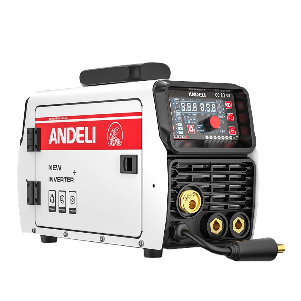 ANDELI полуавтоматический 3 в 1 сварочный аппарат MIG Pulse/Lift TIG/MMA светодиодный экран алюминиевый бесгазовый
