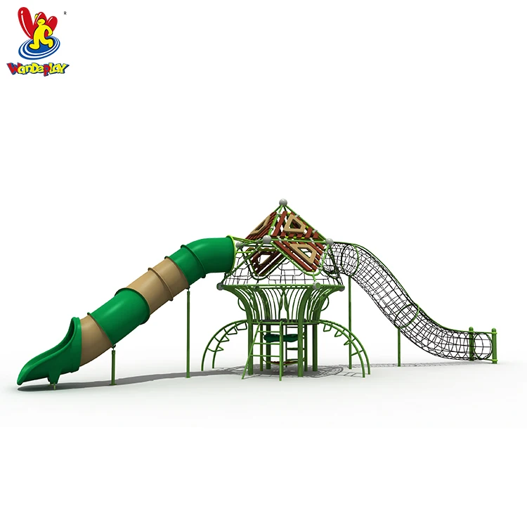 Bird Nest Theme Amusement Park Rope Cage Climbing Games Kids Outdoor Playground Plastic Slides Playsets Equipment for Sale