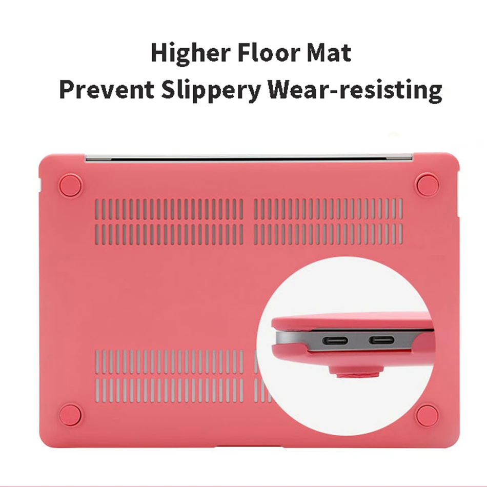 Cream Color Smooth Plastic Laptop Case For MacBook Air Pro Retina 11 12 13 15 for mac 13.3 16.2 inch with Touch Bar A2337 A2338