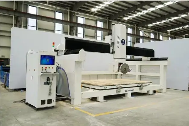 New Design 3D 5 Axis CNC Stone Bridge Saw cutting engraving stone machine for Quartz Granite Marble