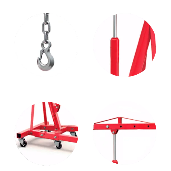High-Strength Steel Multifunctional Engine Hoist Hydraulic Foldable Shop Crane Engine Jack