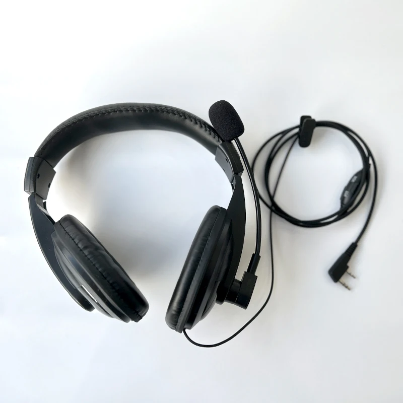 Head-mounted noise-canceling walkie-talkie headset two way radio talkie Walkie PTT Trilateral Tactics Headset For Walkie-talkie