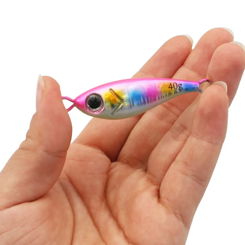 Smano 3D printing 40g  Saltwater Glowing Slow Pitch Jigs Artificial Lures Jigging Lure Fishing jigs