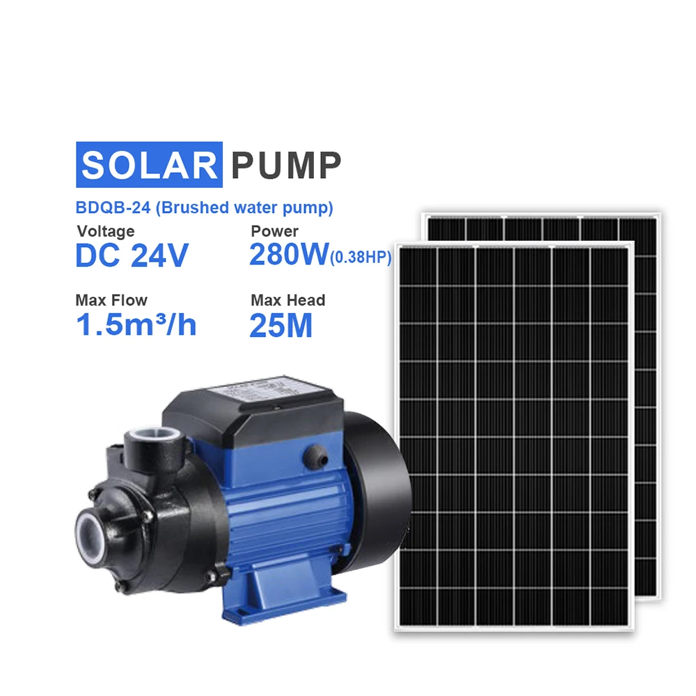 Custom Deep Well Submersible High Pressure Powered 4 Inch 12V 24V DC Solar Water Pump