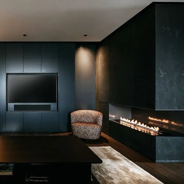 New Style Indoor Bio Ethanol Fireplace Stoves 2400 mm Insert Smart Bio Ethanol Electric Fireplace Eco-friendly Modern Apartment