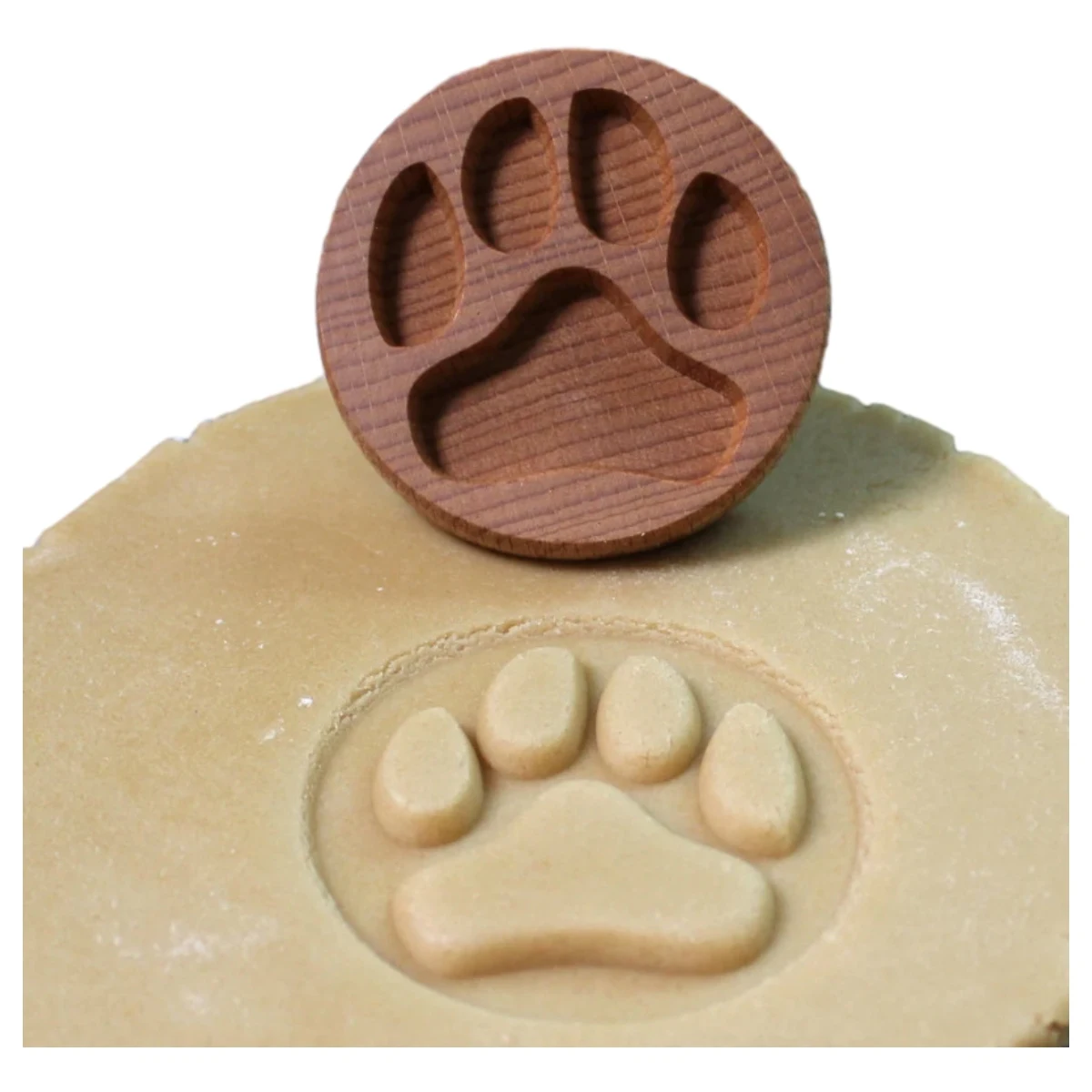 Cute Design Wooden Cookie Embossing Stamp Mold Biscuit Cutter Mold DIY Making Cookie Mold