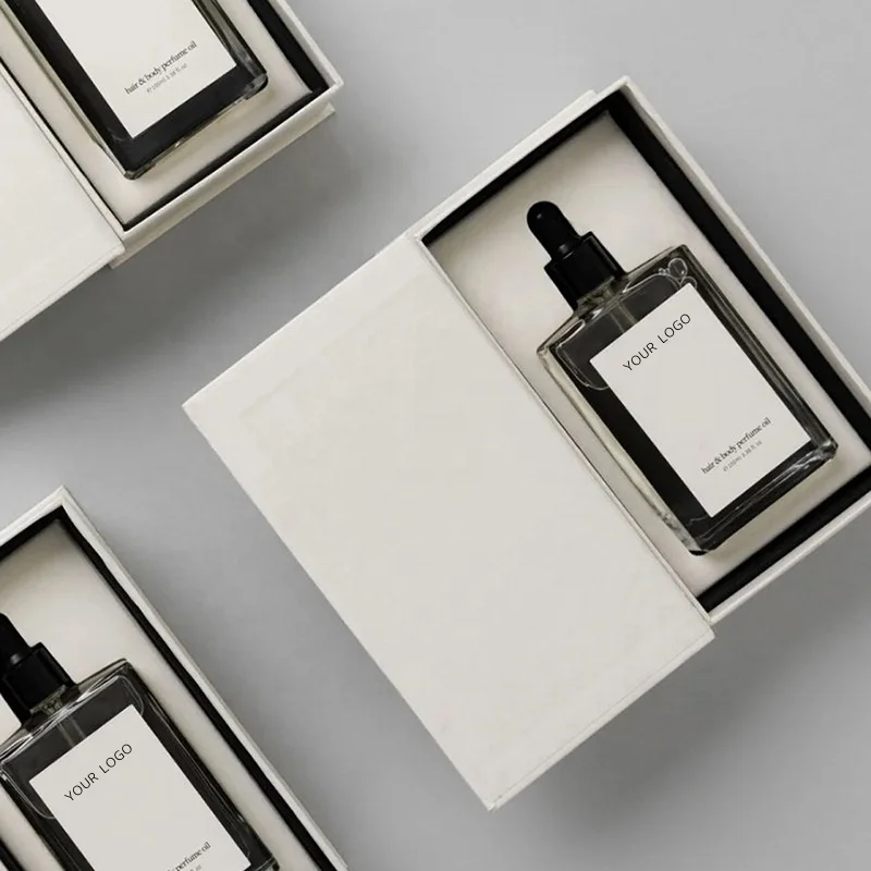 Oem Luxury Paper Gift Box Oud Perfume Oil Magnetic Black Box Perfume Arrar Oil Bottle Packaging Box 3ml 5ml