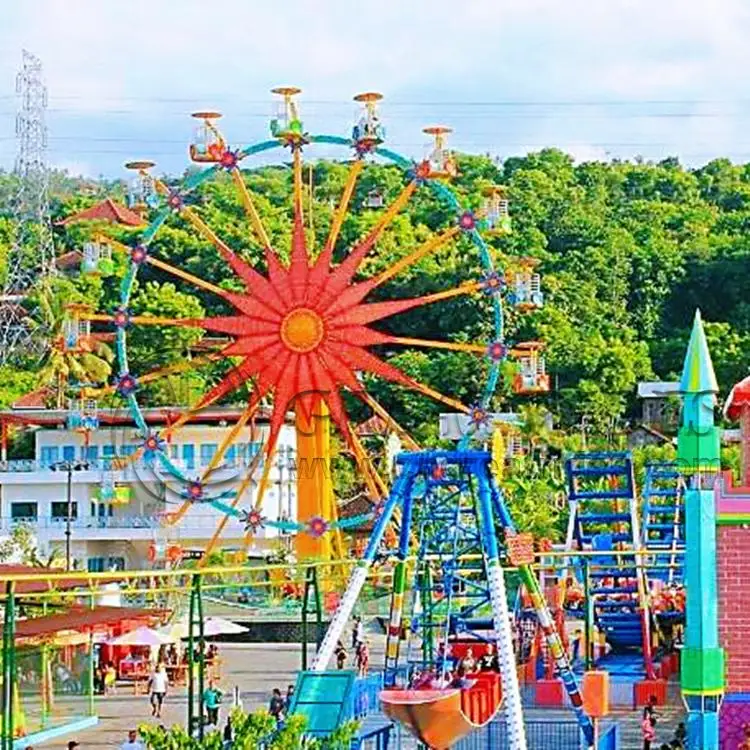 China Supplier Children Outdoor Fairground Park Attractions 20m Revolving Ferris Wheel With Fiberglass Cabin