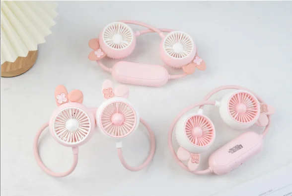Sport Outdoor Head-mounted Neck Fan Portable Air Conditioner Wearable Neck Fan Usb Charging Small Fan