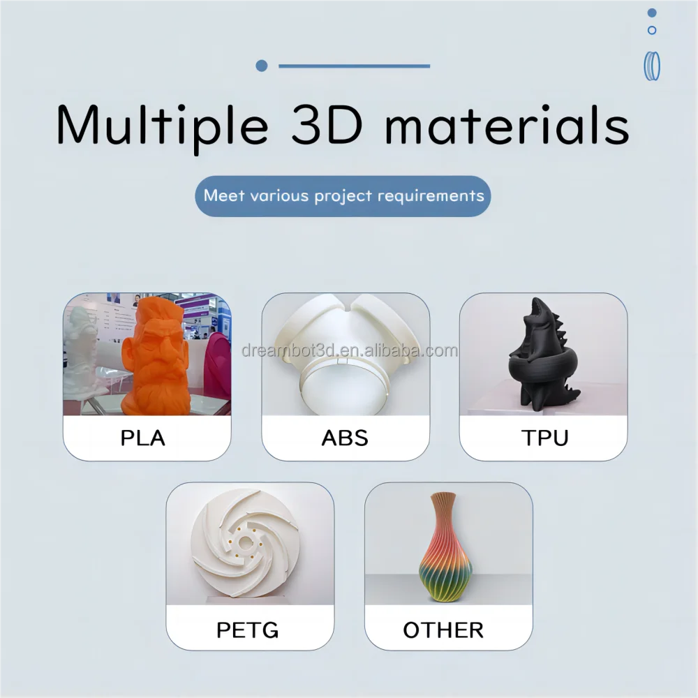 Dreambot3d L5-200  210*210*210 Filament Home Use Desktop Steady 3D FDM Printer Machine For PLA Carbon Material