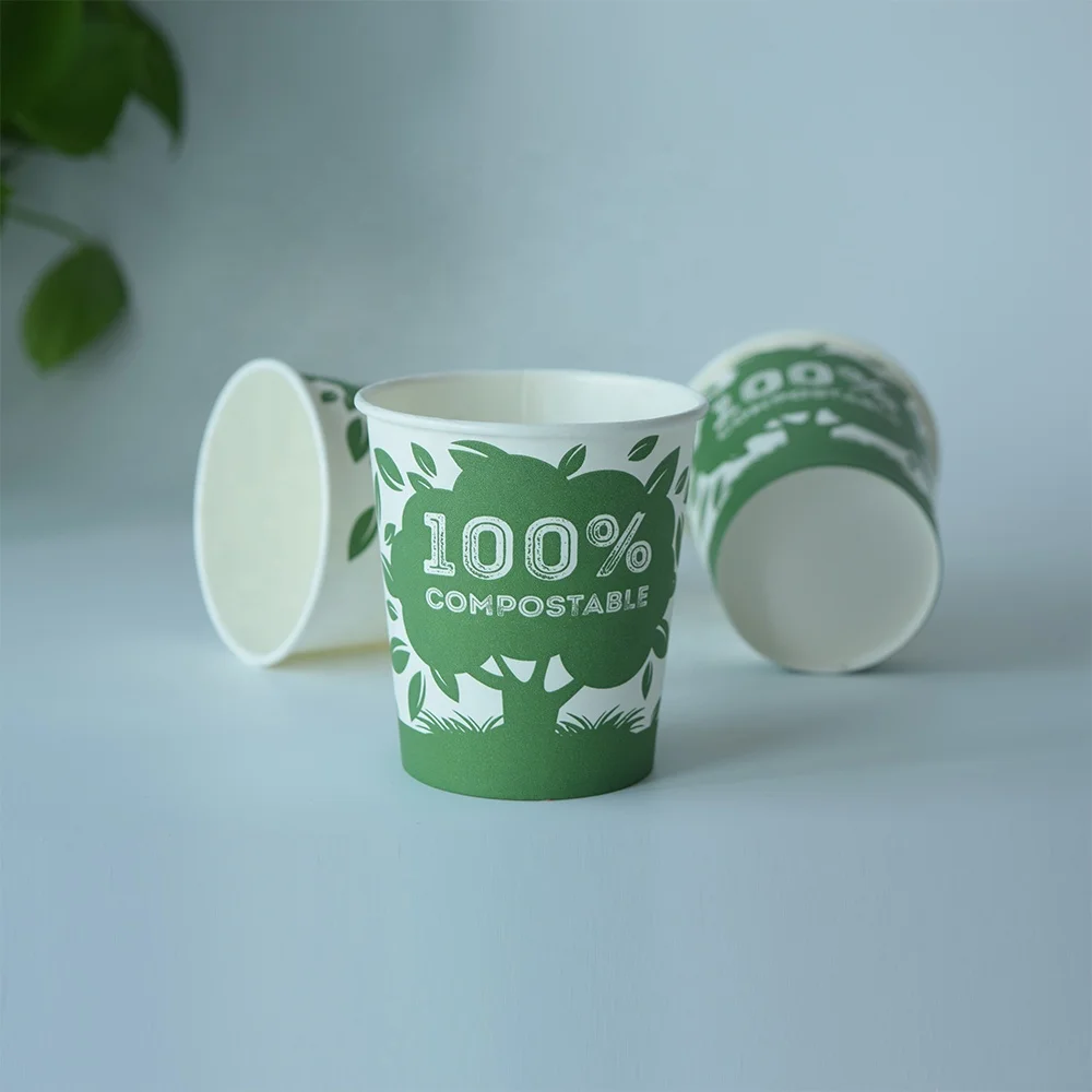 Кофейные чашки оптом от производителя, одноразовые бумажные стаканчики с пла-покрытием и ПЭ-покрытием, Биоразлагаемые бумажные стаканчики для вечеринок