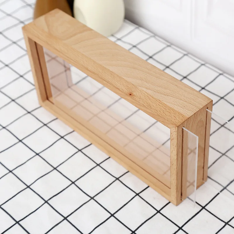 Souvenir Storage Simple Wholesale Wooden Picture Frame Acrylic/Transparent Double Sided Acrylic Picture Frame