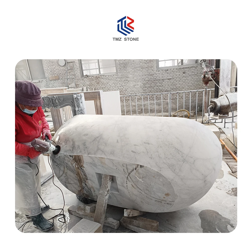 TMZ OEM/ODM Customization Design Natural Stone Marble Travertine Granite Bath Tub for Home Decoration