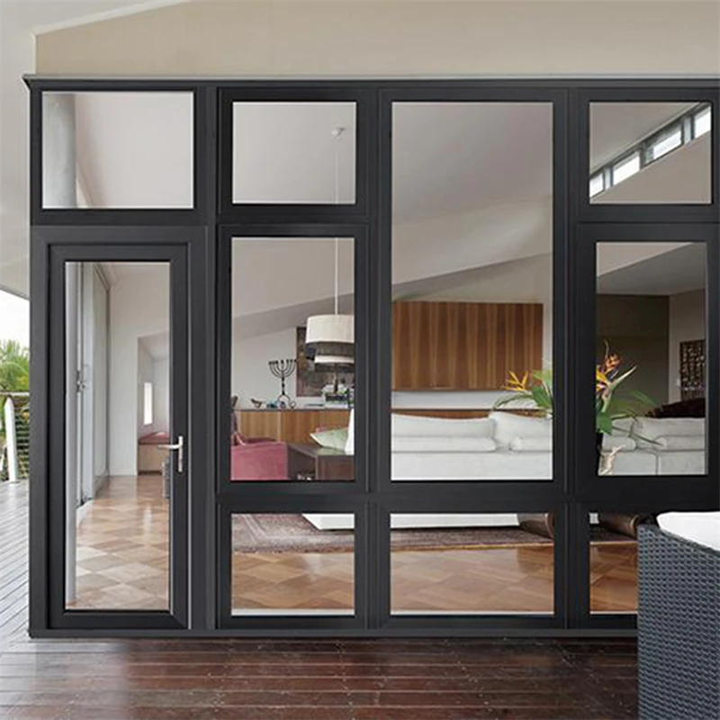 Latest Design Aluminum Frame Two Way Open Tilt-Turn Tilt And Turn aluminium Casement Window casement door door glasses