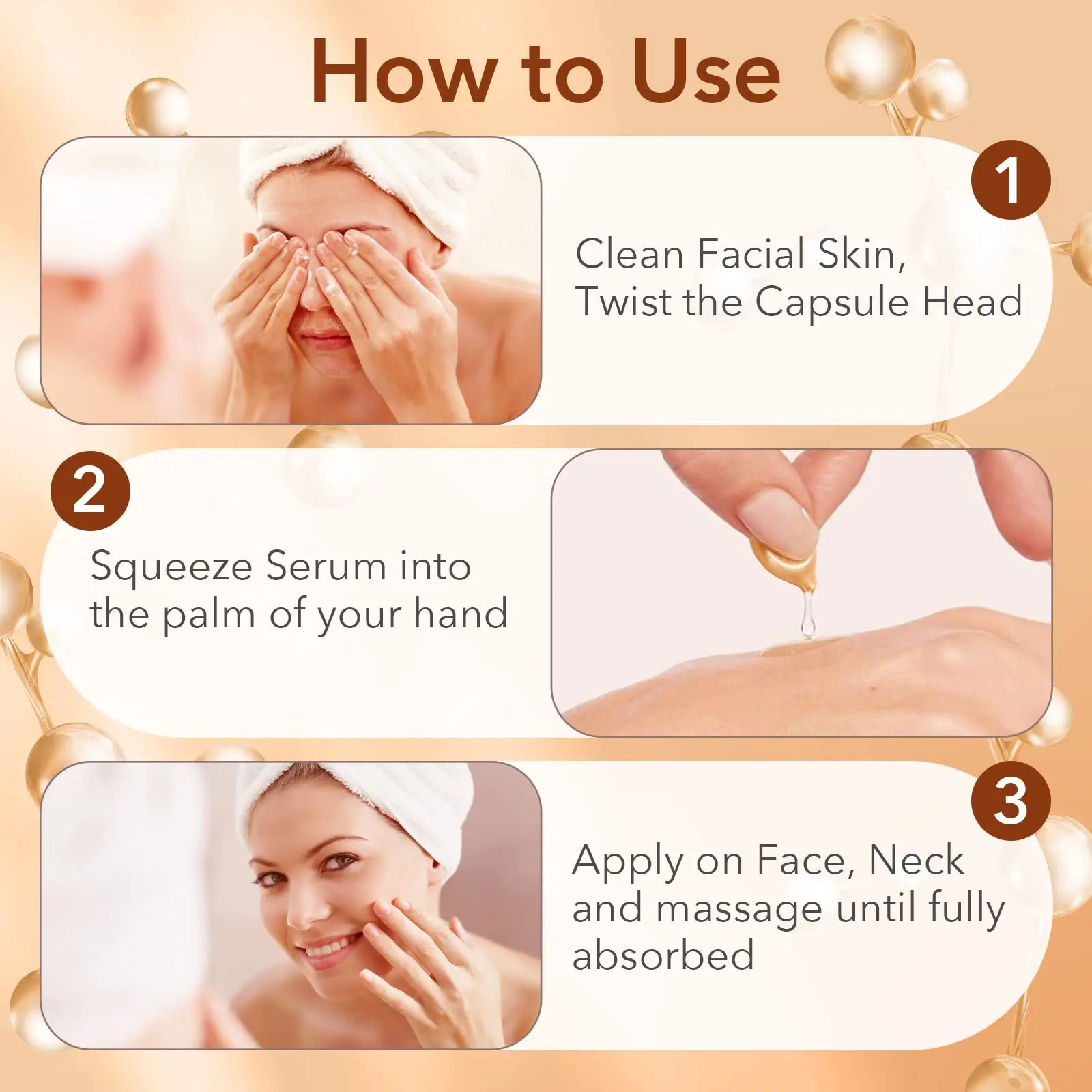 Free Sample Hyaluronic Acid Face Serum Capsules Placenta Anti Wrinkle Moisturizer Improves Skin Vitality Capsule Serum Skin Care