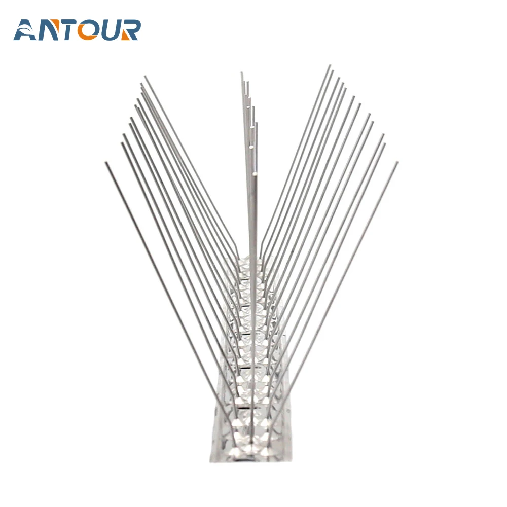 Durable small Bird Pigeon control Spikes Stainless Steel base and pins anti pigeon bird spikes