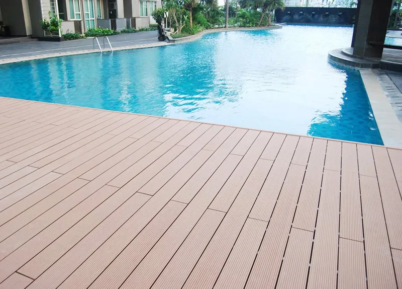 Wood Plastic Composite Swimming Pool Decking/wpc Swimming Pool Cover Graphic Design Outdoor Modern Engineered Flooring 25MM
