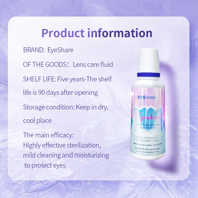 Eyeshare colored contact lenses solution 120ML/360ml Wholesale Cheap Color contact lens solution