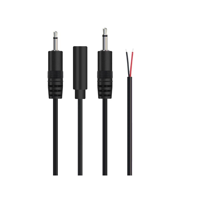 3.5mm 2.5mm male female stereo Mono jack to open soldering end aux audio cable