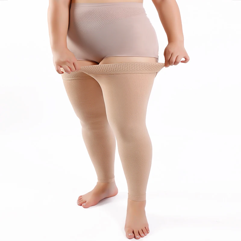 New thigh high open toe medical compression stockings leg compression sleeve 20-30mmhg gradual compression anti varicose tights