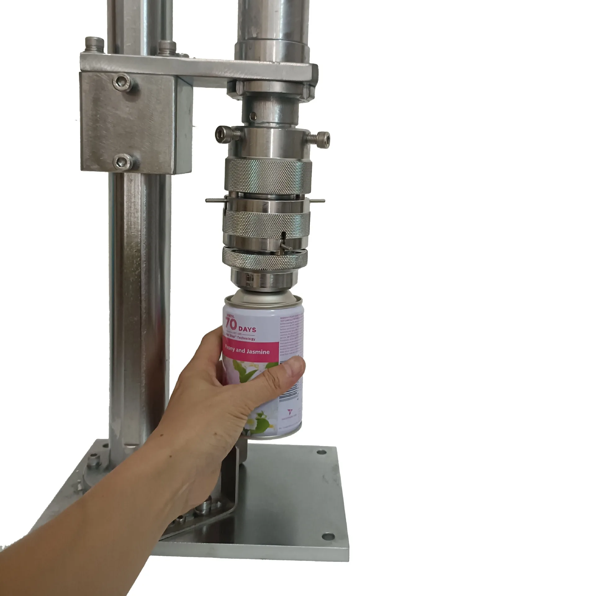 Aerosol Filling And Crimping Machine for Spray Paint Can Capping  Manual Aerosol Cans Sealing Machine