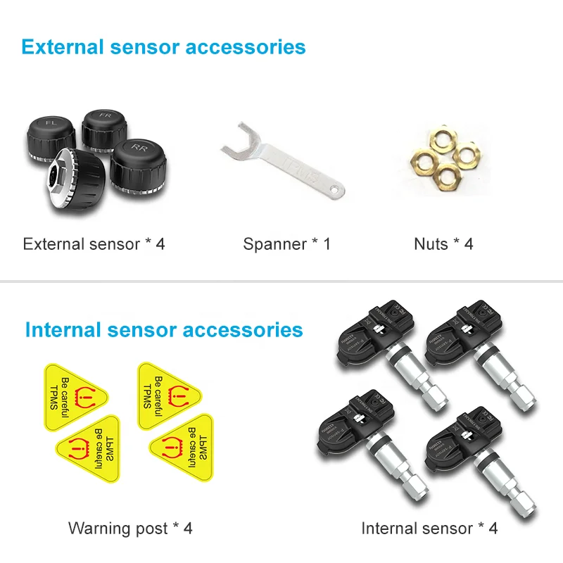 Bluetooth External TPMS Tool Top-rated Wireless Sensors Tyre Tire Pressure Monitoring System TPMS Sensor For Cars