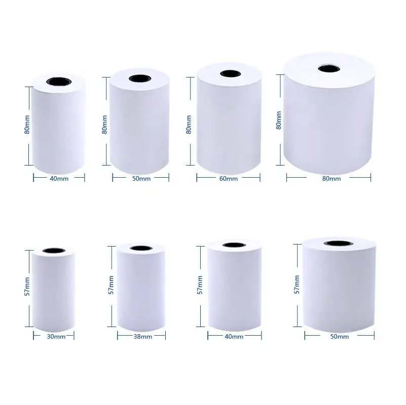 OEM Thermal Receipt Paper Roll Offset Printing 70g 57*40mm Thermal paper