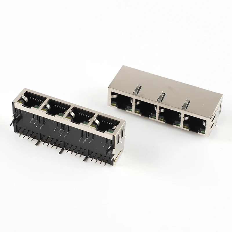 2020 Горячая продажа RJ45 1 x * 4 59 с лампой и пулей Ethernet модуль jack экранированные разъемы