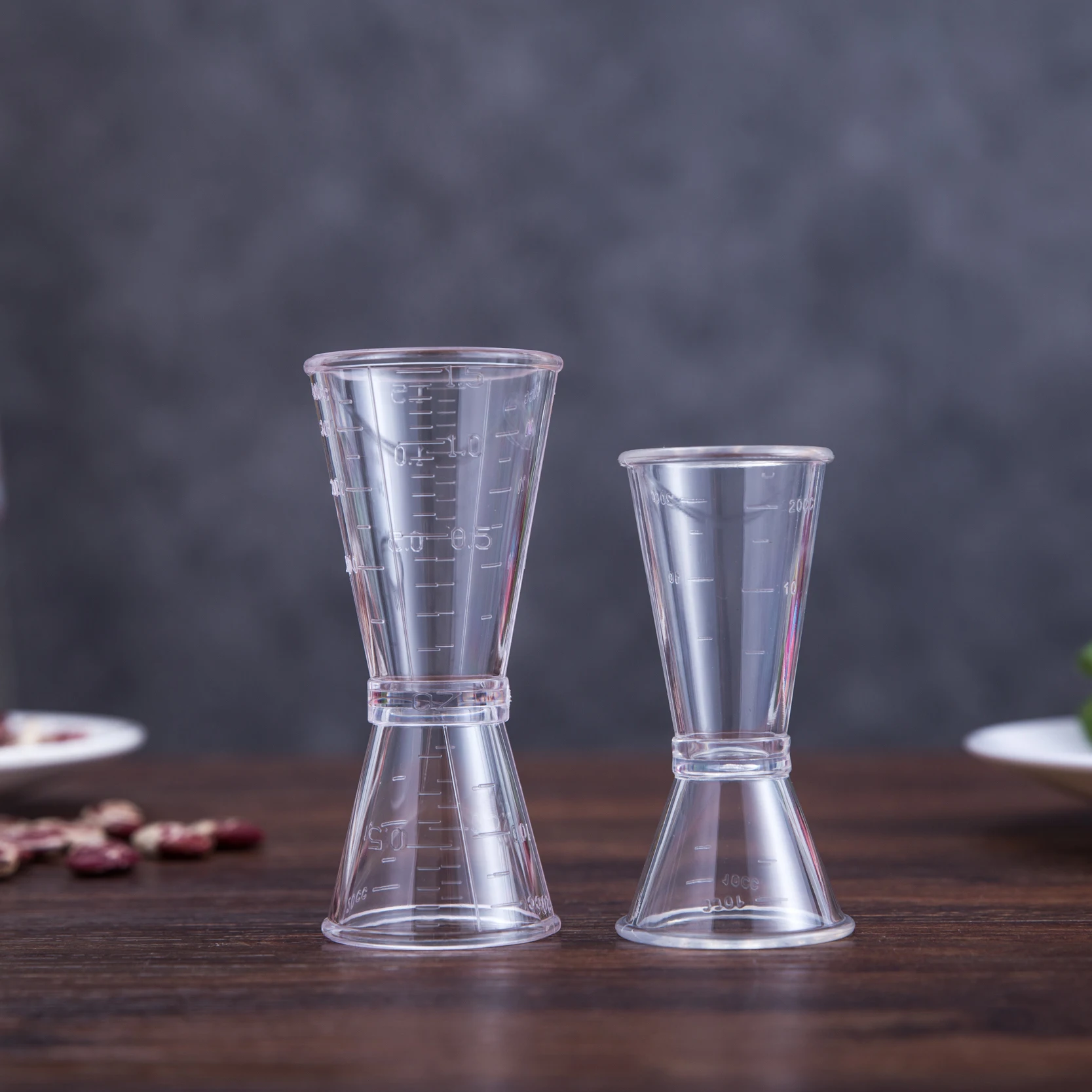 ounce cup Food grade PC double-ended measuring cup milk tea shop tools 10-20/20-40 CC wine measuring utensil with scale 1.5 oz
